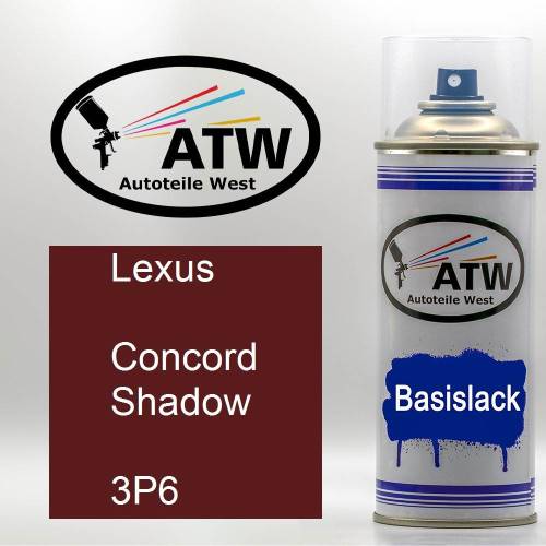 Lexus, Concord Shadow, 3P6: 400ml Sprühdose, von ATW Autoteile West.